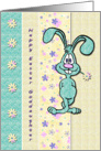 Easter - Goddaughter - Rabbit - Flowers card