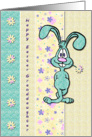 Easter - Granddaughter - Rabbit - Flowers card