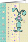 Easter - Teacher - Rabbit - Flowers card