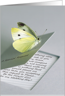Flower Girl Request - Niece - Yellow Butterfly Sulphur card