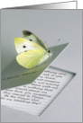 Flower Girl Request - Niece - Yellow Butterfly Sulphur card