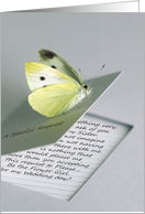 Flower Girl Request - Sister - Yellow Butterfly Sulphur card