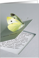 Flower Girl Request - Friend - Yellow Butterfly Sulphur card