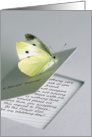 Flower Girl Request - Friend - Yellow Butterfly Sulphur card