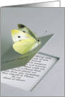 Maid of Honor - Friend -Yellow Butterfly Sulphur card