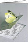 Flower Girl Request - Goddaughter - Yellow Butterfly Sulphur card