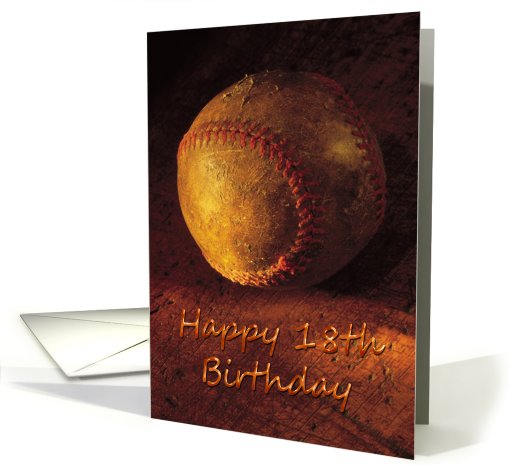 Birthday - 18th - Old Worn Baseball card (764407)