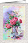 Mother’s Day - Mom - Roses - Vase - Still Life card