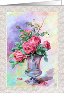 Note Card - Roses - Vase - Still Life card