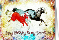 Birthday - Secret Pal - Three Ponies card