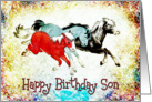 Birthday - Son - Three Ponies card