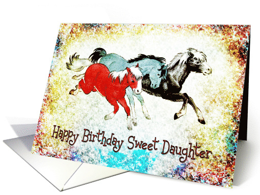 Birthday - Daughter - Three Ponies card (768354)
