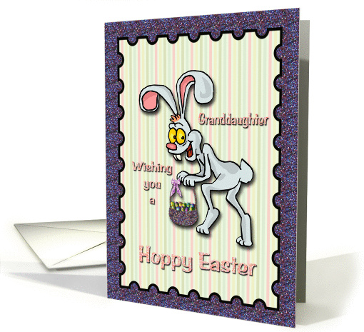 Easter - Granddaughter - Rabbit with Candy Egg Basket card (769289)