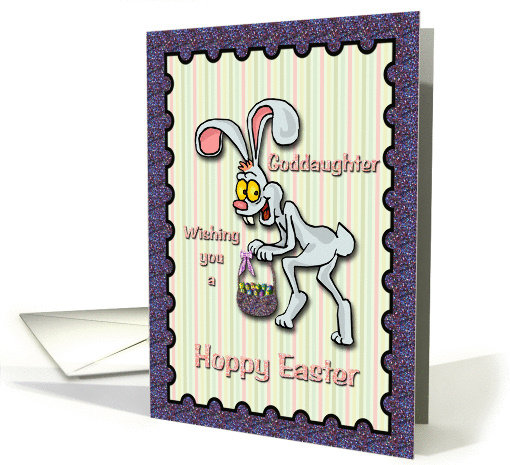 Easter - Goddaughter - Rabbit with Candy Egg Basket card (769301)