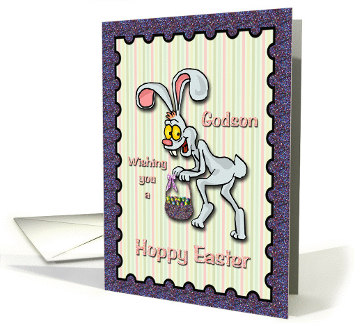 Easter - Godson - Rabbit with Candy Egg Basket card (769302)