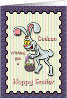 Easter - Godson - Rabbit with Candy Egg Basket card