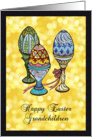 Easter - Grandchildren - Trio of Painted Eggs card