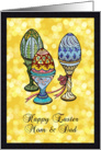 Easter - Mom and Dad - Trio of Painted Eggs card
