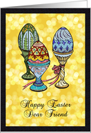 Easter - Friend - Trio of Painted Eggs card