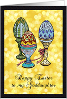 Easter - Goddaughter - Trio of Painted Eggs card