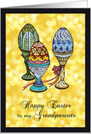 Easter - Grandparents - Trio of Painted Eggs card