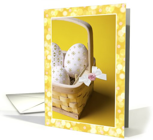 Note Card - Eggs Decorated in a Basket card (777493)