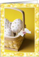 Note Card - Eggs Decorated in a Basket card