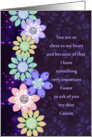 Flower Girl Invitation - Cousin - Flowers - Bokeh - Patterns card