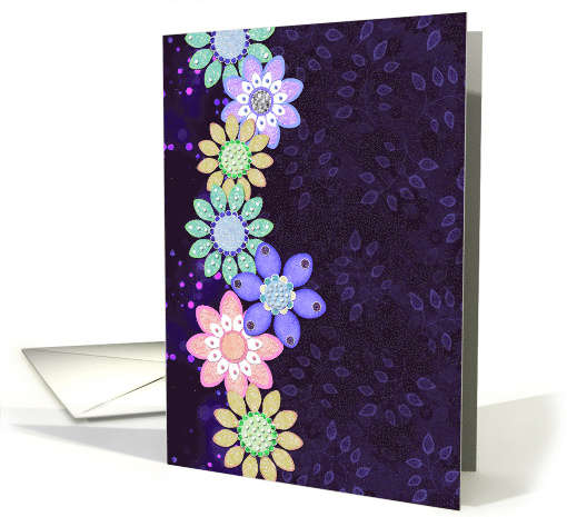 Note Card - Flowers - Bokeh - Patterns card (783765)