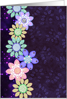 Note Card - Flowers - Bokeh - Patterns card