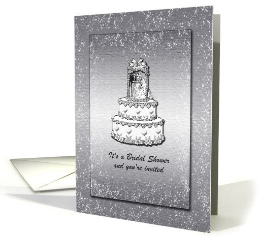 Bridal Shower Invitation - Wedding Cake - Bride and Groom card