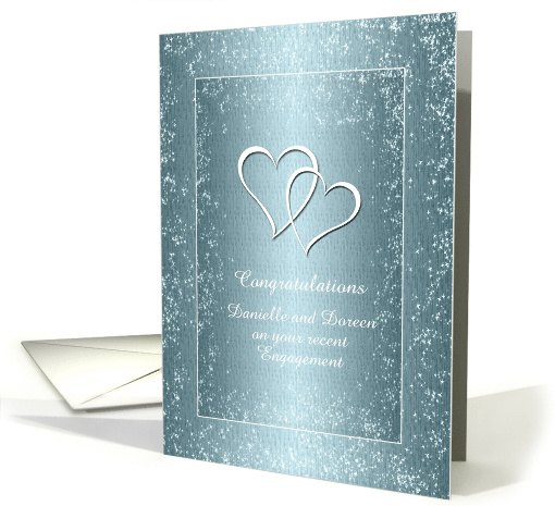 Congratulations - Engagement - Two Hearts Pure card (801963)