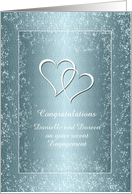 Congratulations - Engagement - Two Hearts Pure card