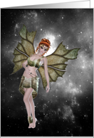 Note Card - Fairy Redhead in the Night Sky card