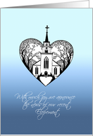 Announcement - Eloped - Church Scenery in a Heart card