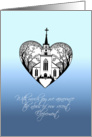 Announcement - Eloped - Church Scenery in a Heart card