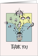 Thank you - Being in my Wedding - Art Deco Style Flowers card