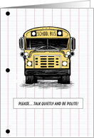 Back to School - Bus - Humor card