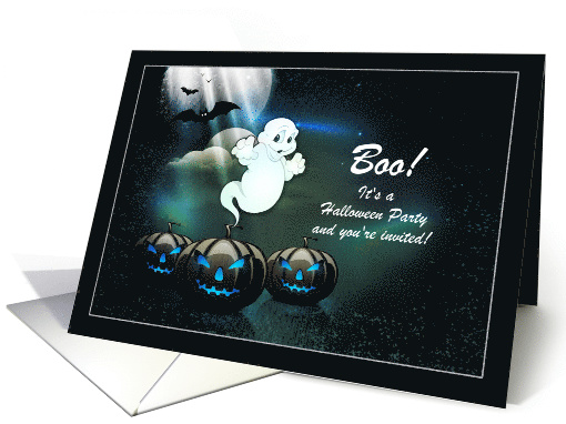 Invitation - Halloween Party - Pumpkin Ghost card (845187)