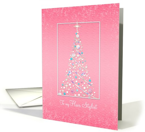Hair Stylist - Christmas Season Tree card (846189)