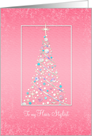 Hair Stylist - Christmas Season Tree card