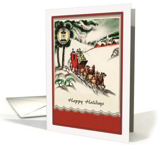 Holiday Season - Horse Drawn Sleigh Ride card (846564)