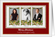 Christmas - Fancy Triple Frame Photo Card