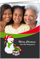 Christmas Season - Customizable Snowman + Gift card