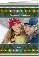 Christmas Season - String of lights - Photo Card