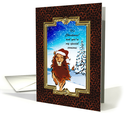 Christmas - Secret Pal - Holiday Lion card (851718)
