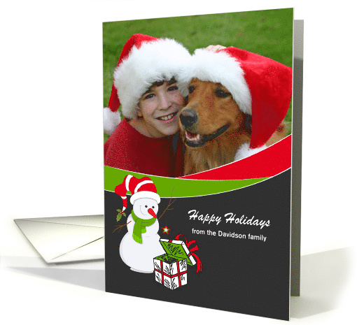 Customizable - Any Christmas Holiday - Snowman card (851777)