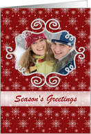 Christmas - Snowflake - Photo Card