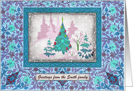 Christmas Greetings - Victorian Style Pattern card