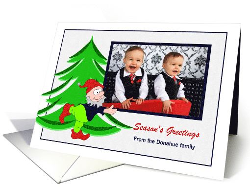 Christmas Season - Elf holds the Photo card (852881)